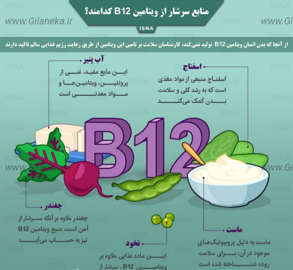 ویتامین ب ۱۲ سایت گیلانیکا